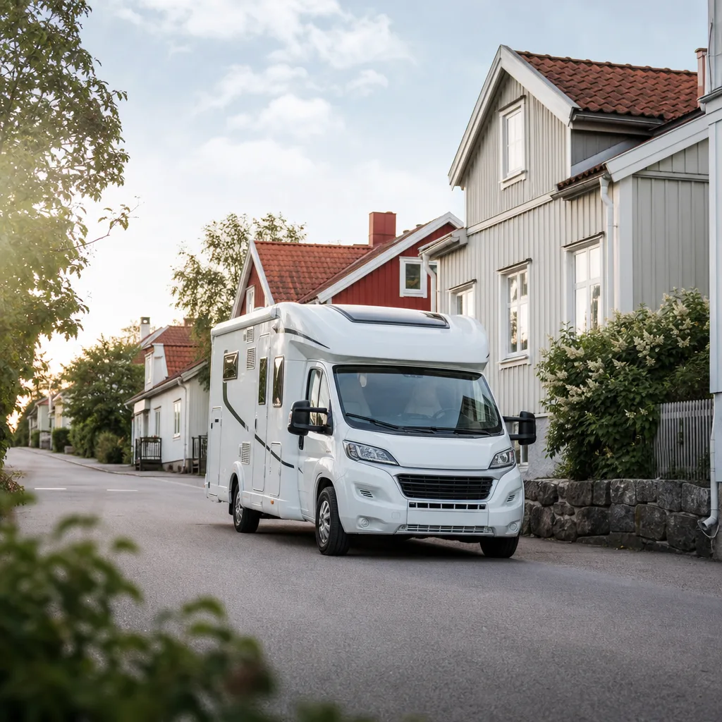 Dina Försäkringar husbil — motorhem på svensk landsväg